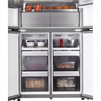 картинка Отдельностоящий холодильник Hiberg RFQ-610G GS inverter 