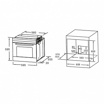 картинка Электрический духовой шкаф Maunfeld MEOC708PB2 