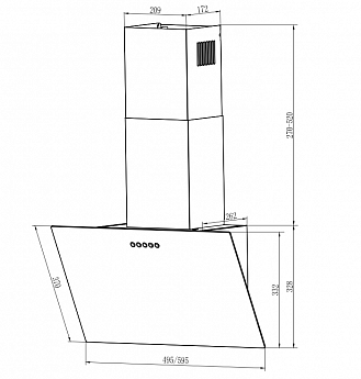 картинка Кухонная вытяжка Weissgauff SIGMA 50 PB BL 