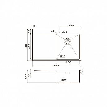 картинка Мойка Omoikiri AKISAME-78-IN-R 