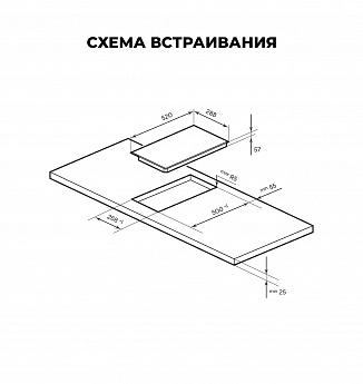 картинка Индукционная варочная панель Lex EVI 321A I GR 