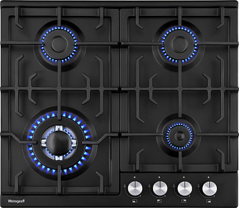 картинка Газовая варочная панель Weissgauff HGG 641 BEB черный 
