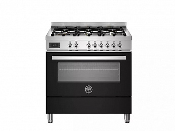 картинка Комбинированная кухонная плита Bertazzoni PRO96L1ENET чёрная  картинка Комбинированная кухонная плита Bertazzoni PRO96L1ENET чёрная