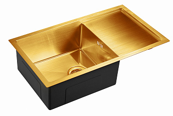 картинка Мойка для кухни EMAR EMB-124 PVD Nano Golden  картинка Мойка для кухни EMAR EMB-124 PVD Nano Golden