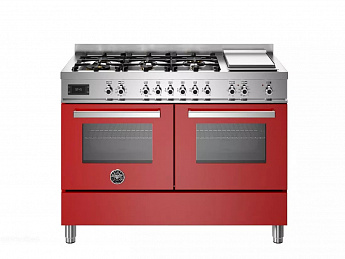 картинка Комбинированная кухонная плита Bertazzoni PRO126G2EROT красная  картинка Комбинированная кухонная плита Bertazzoni PRO126G2EROT красная