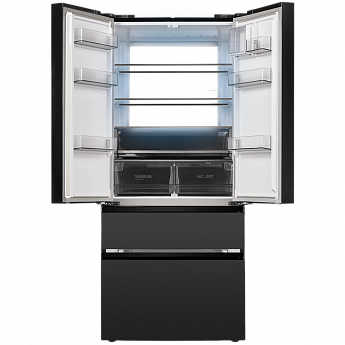 картинка Полувстраиваемый холодильник Maunfeld MFF190NFDSB01 черный 