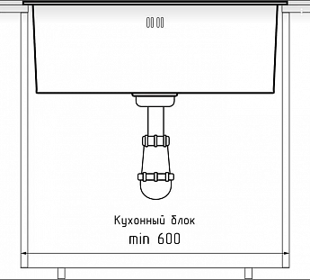 картинка Мойка для кухни Granfest 5344 нержавеющая сталь  картинка Мойка для кухни Granfest 5344 нержавеющая сталь