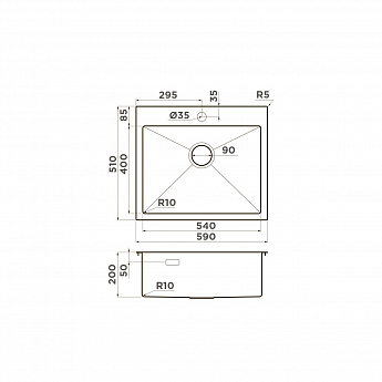 картинка Мойка для кухни Omoikiri Akisame-59-LG 