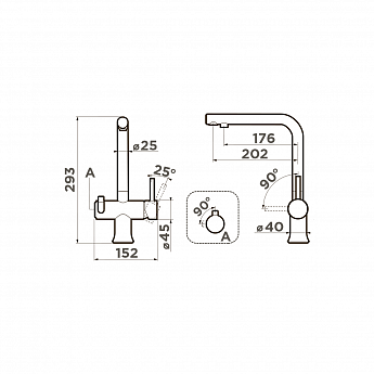 картинка Смеситель Omoikiri HOTARU-GM-БЕЛЫЙ хром 