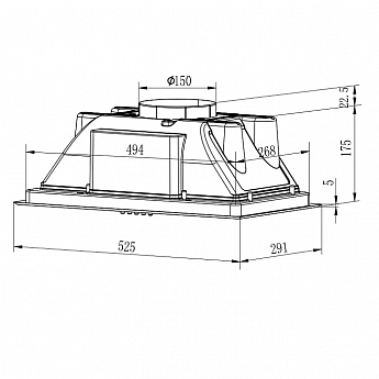 картинка Кухонная вытяжка Evelux Amanda 60 X 