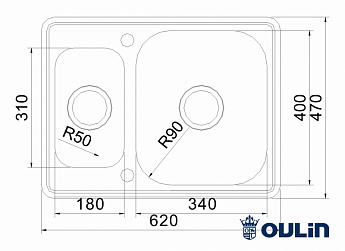 картинка Мойка для кухни Oulin OL-0304 