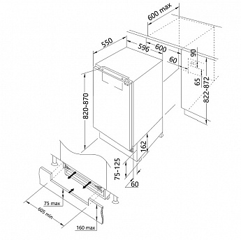картинка Встраиваемый холодильник Korting KSI 8159 