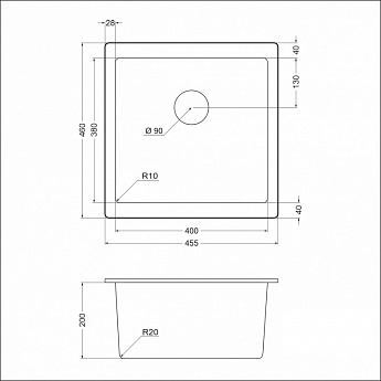 картинка Мойка для кухни Emar EMQ-1455.P  картинка Мойка для кухни Emar EMQ-1455.P