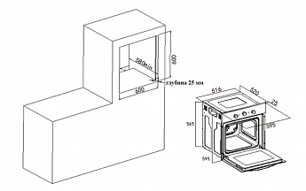 картинка Электрический духовой шкаф Weissgauff EOM 691 PDB Matt Edition 