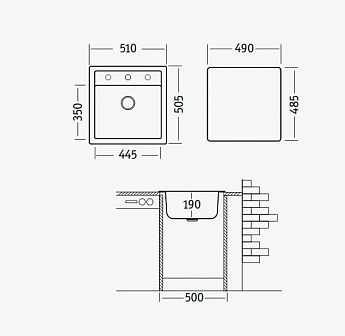 картинка Мойка для кухни Ukinox DVINA 