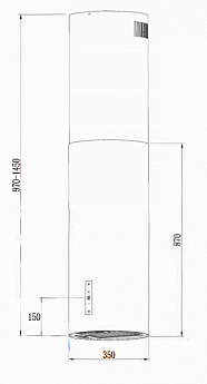 картинка Кухонная вытяжка островная Weissgauff Tubus 1400 Black Edition 