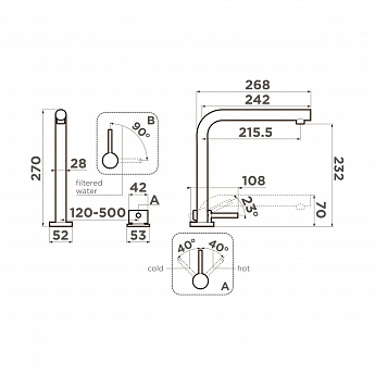 картинка Смеситель Omoikiri Nara 2 Plus-BN 