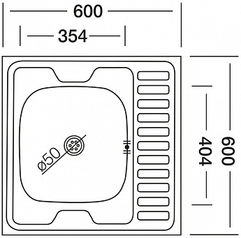 картинка Мойка для кухни Владикс V-403L  картинка Мойка для кухни Владикс V-403L