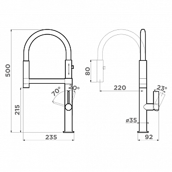 картинка Смеситель Omoikiri OSAKA BN-WH 