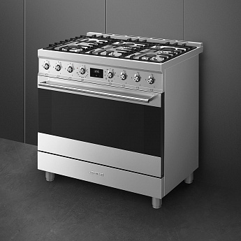 картинка Комбинированная кухонная плита Smeg C9GMX2  картинка Комбинированная кухонная плита Smeg C9GMX2