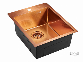 картинка Мойка для кухни Emar EMB-128А PVD Nano Coppery  картинка Мойка для кухни Emar EMB-128А PVD Nano Coppery