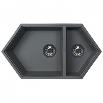 картинка |Discount| Мойка для кухни Kit Kraken CREEK графит 