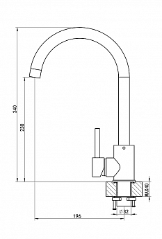 картинка Смеситель Florentina ЮНА 