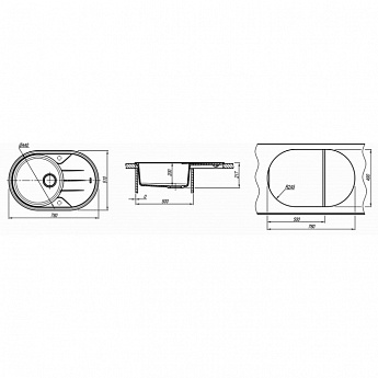 картинка Мойка для кухни Florentina Лотос-780 