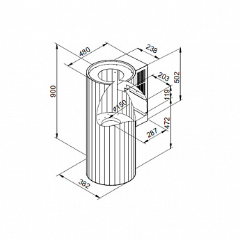 картинка Кухонная вытяжка Maunfeld ADELAIDE 39 WALL INOX  картинка Кухонная вытяжка Maunfeld ADELAIDE 39 WALL INOX