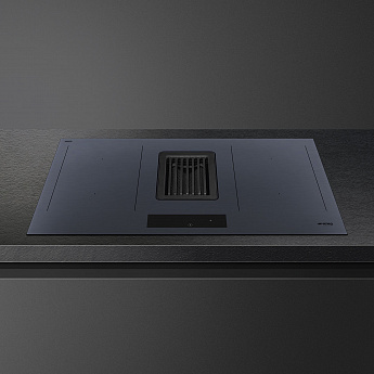 картинка Варочная панель с вытяжкой Smeg HOBD182DG Neptune Grey   картинка Варочная панель с вытяжкой Smeg HOBD182DG Neptune Grey