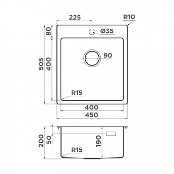 картинка Мойка Omoikiri AMADARE-45-IN  картинка Мойка Omoikiri AMADARE-45-IN