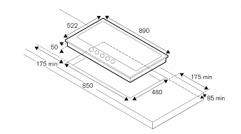 картинка Газовая варочная панель Bertazzoni P905CMODX нержавеющая сталь 