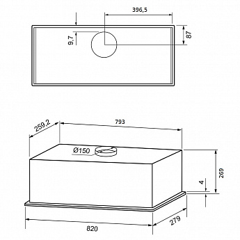 картинка Кухонная вытяжка Krona ASPEN 900 BLACK SGC 