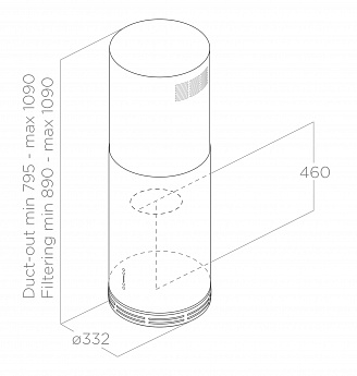 картинка Кухонная вытяжка Elica ZENITH II IX/A/33 