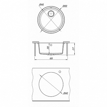 картинка Мойка для кухни Florentina ВЕГА ЗЕРО 