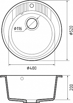 картинка Мойка для кухни Granfest GR-R520 серый 
