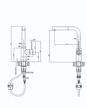 картинка Смеситель Rivelato Albano 1573503 nero/cromo 