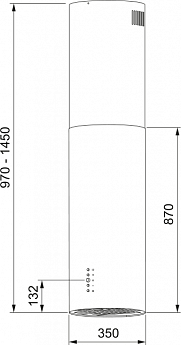 картинка Кухонная вытяжка островная Franke REEF BK 35 черная 