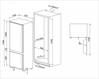 картинка Встраиваемый холодильник Smeg C9174DN2D1 