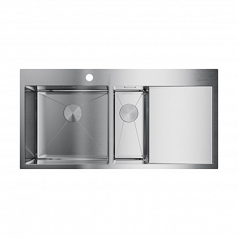 картинка Мойка для кухни Omoikiri Akisame-100-2-IN-L  картинка Мойка для кухни Omoikiri Akisame-100-2-IN-L