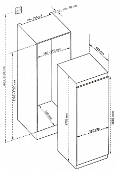 картинка Встраиваемый холодильник Weissgauff WRI 178 Fresh Zone 
