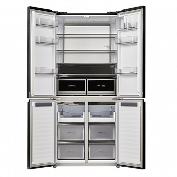 картинка Полувстраиваемый холодильник Maunfeld MFF190NFDB черный 