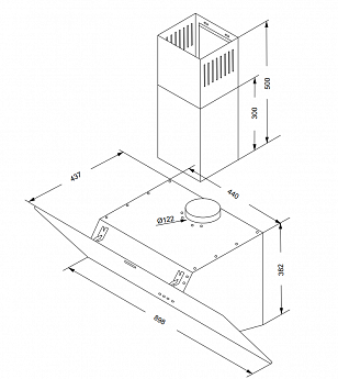 картинка Кухонная вытяжка Delonghi ARCO 908 NB 