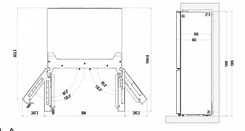 картинка Отдельностоящий холодильник Hiberg RFQ-610G GS inverter 