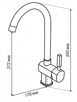 картинка Смеситель Gerdamix VIOLETA высокий излив (DG) 