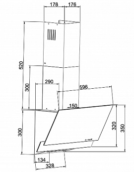 картинка Кухонная вытяжка Monsher ROUEN 60 Noir 