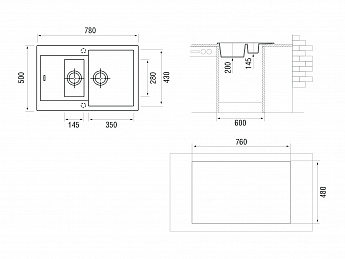 картинка Мойка Longran Amanda AMG780.500 15 