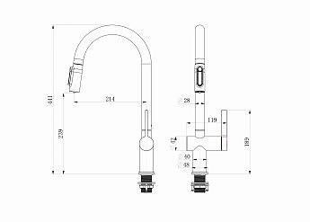 картинка Смеситель LONGRAN Sprint logic LM2187 GunGrey  