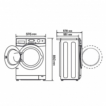картинка Стиральная машина с паром Haier HW105-BP14336 