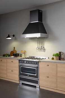 картинка Комбинированная кухонная плита Bertazzoni HER96L1ENET чёрный  картинка Комбинированная кухонная плита Bertazzoni HER96L1ENET чёрный